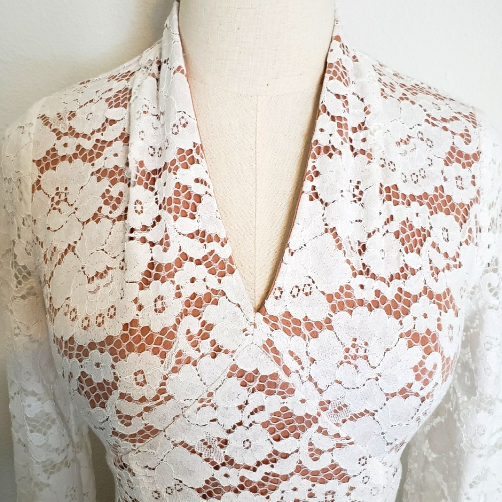 TAYLOR Long Sleeve Fitted Lace Dress—NWT—2 - Picture 2 of 16